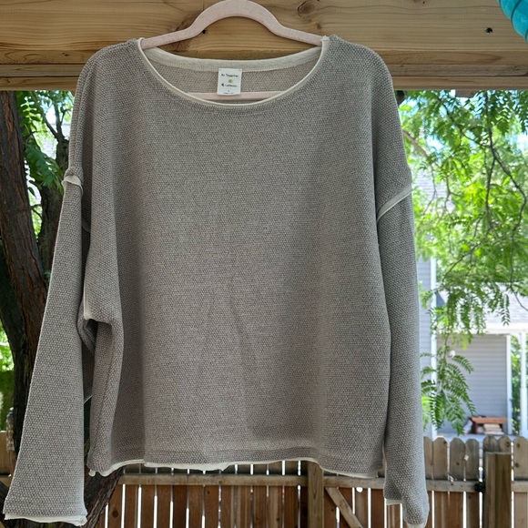 By Together NEW Boxy Oversized T Shirt Hem Top Sweater Sweatshirt Large - Picture 7 of 15